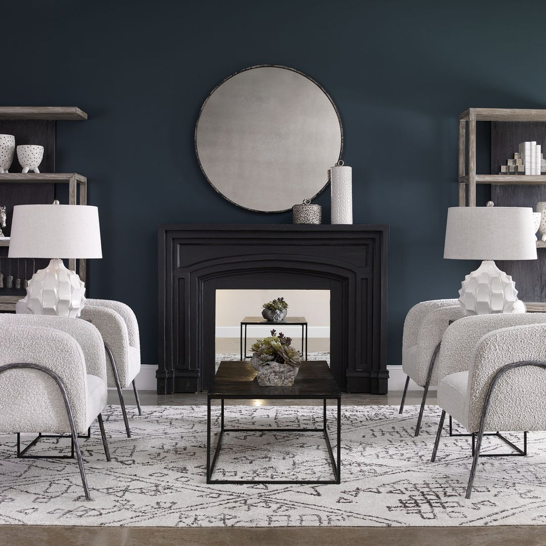 Guerina Scalloped Lamp - White