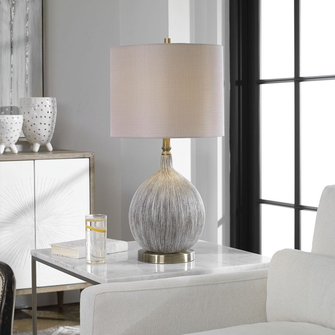 Hedera Textured Ivory Table Lamp