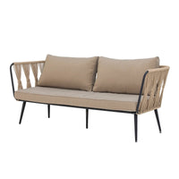 Bloomingville Outdoor Metal Pavone Sofa in Brown