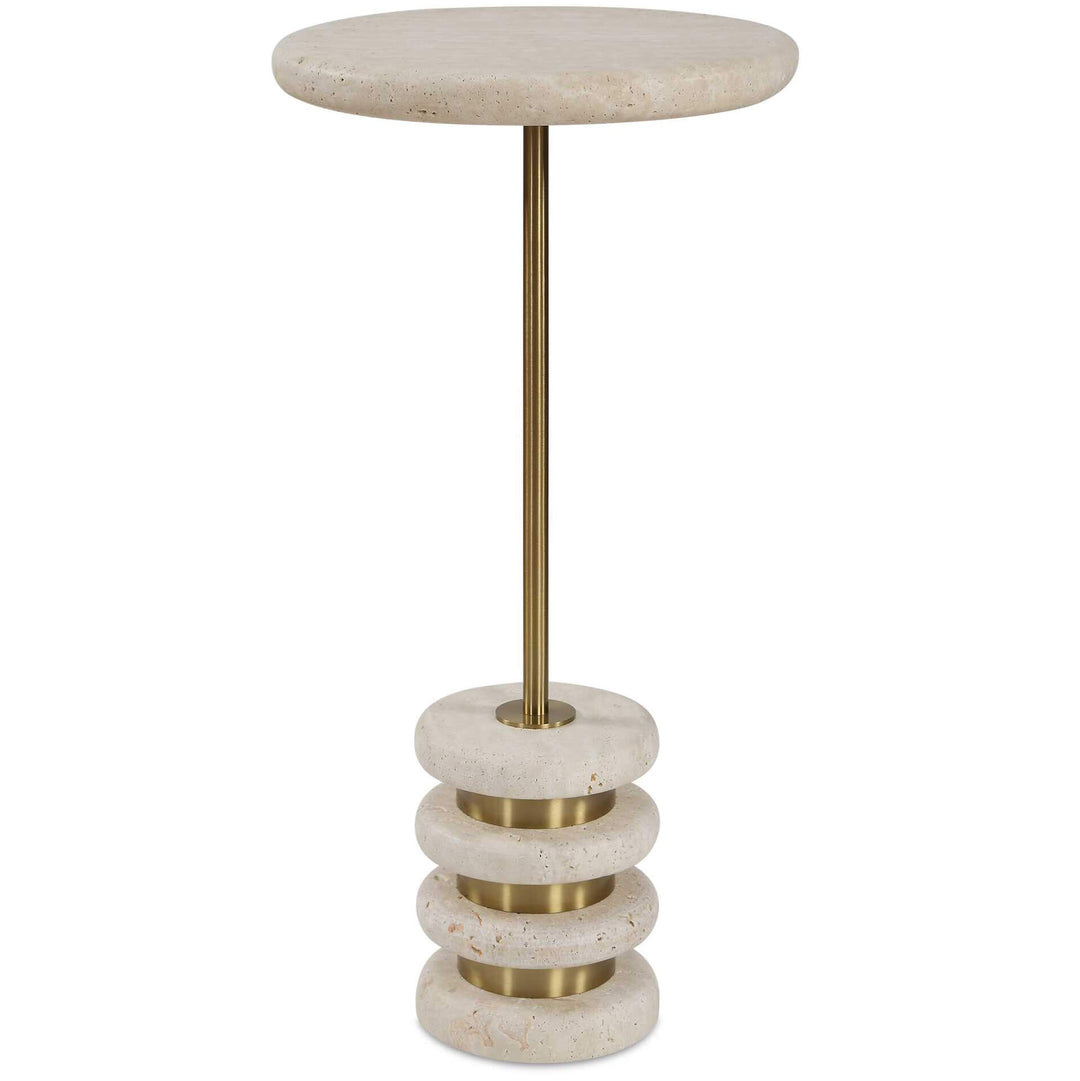 Adames Travertine Drink Table