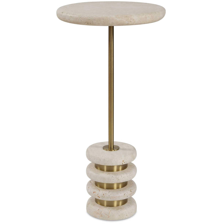 Adames Travertine Drink Table