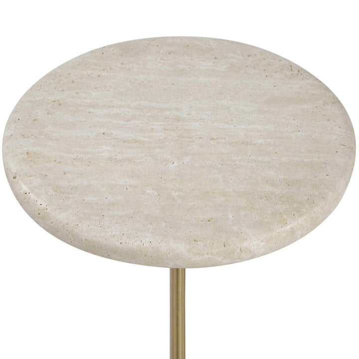 Adames Travertine Drink Table