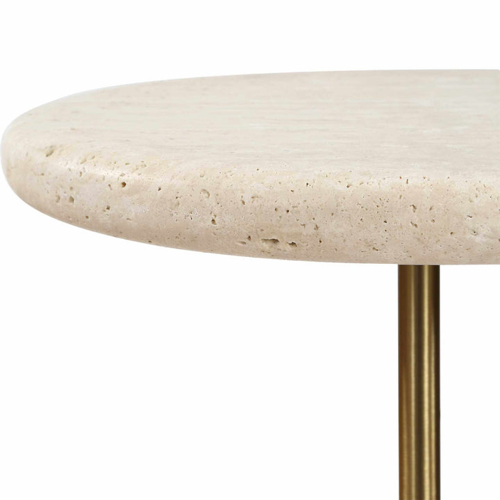 Adames Travertine Drink Table