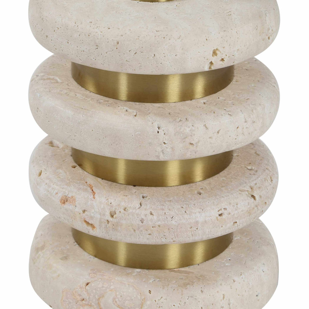 Adames Travertine Drink Table