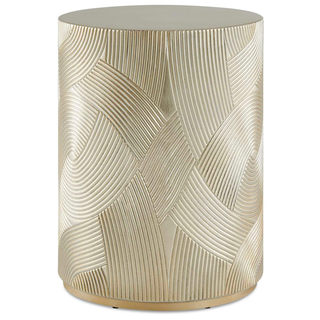 Cassandra Gold Drum Side Table
