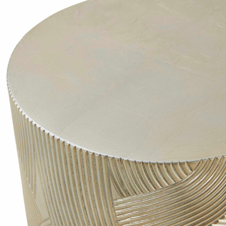 Cassandra Gold Drum Side Table