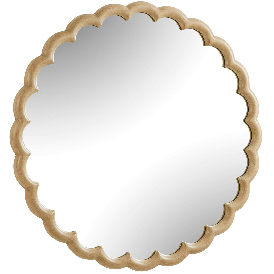 Cerrito Burnished Ivory Round Mirror