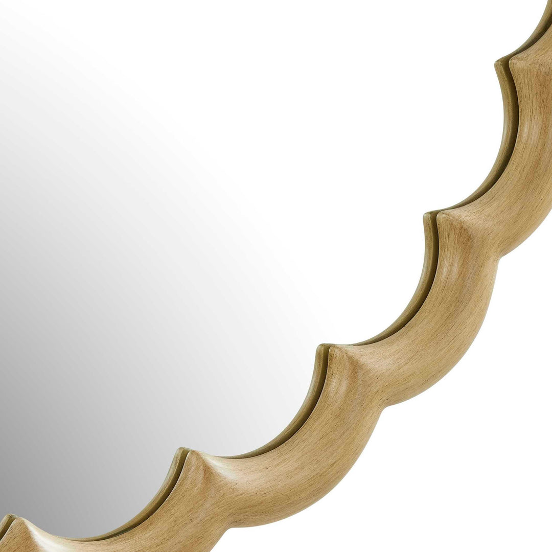 Cerrito Burnished Ivory Round Mirror