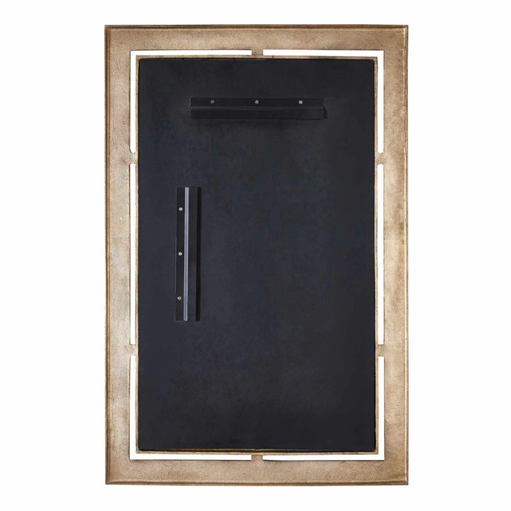 Guerra Walnut & Brass Mirror