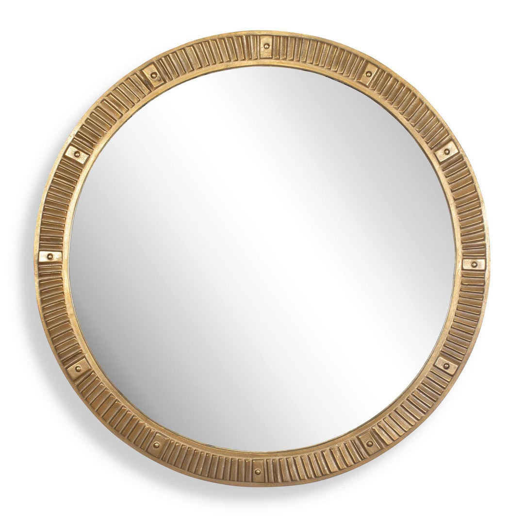 Heart Of Gold Round Mirror