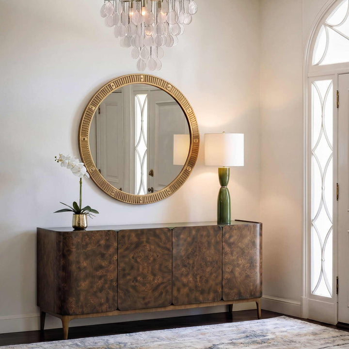 Heart Of Gold Round Mirror