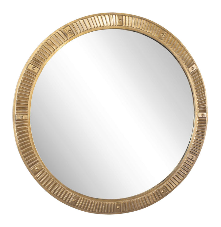Heart Of Gold Round Mirror