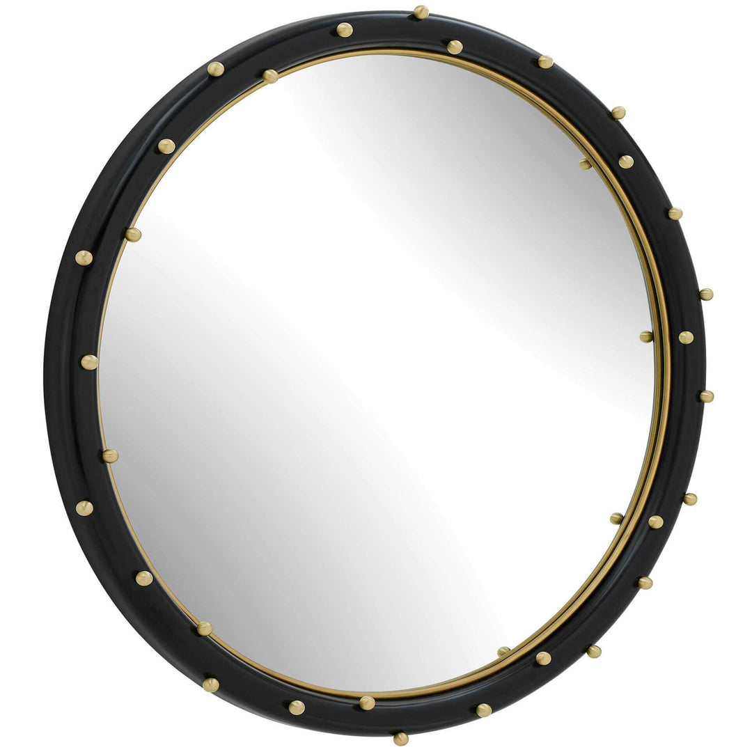 Helia Brass Round Mirror