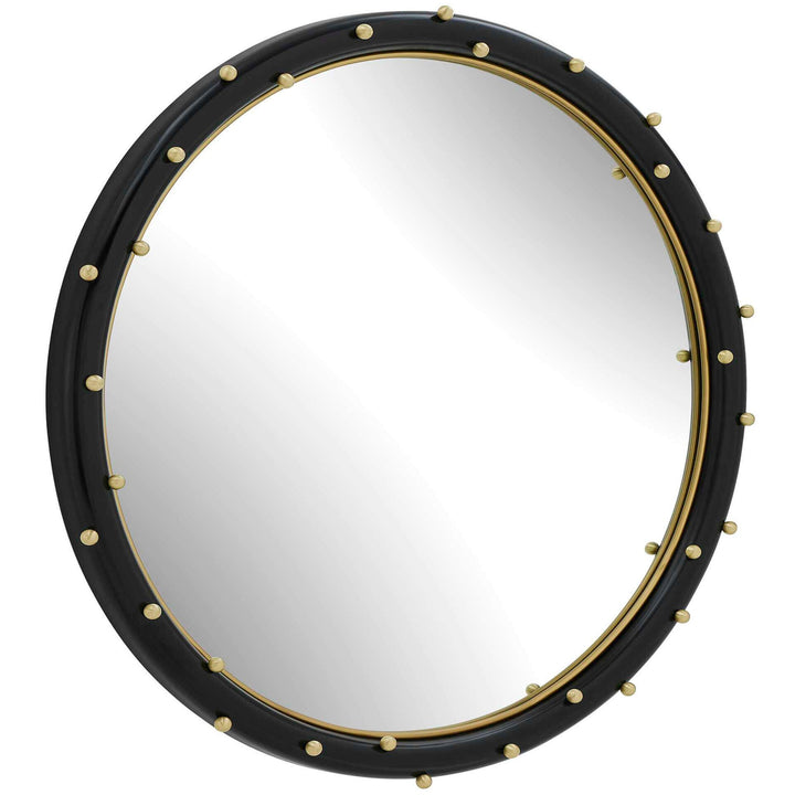 Helia Brass Round Mirror