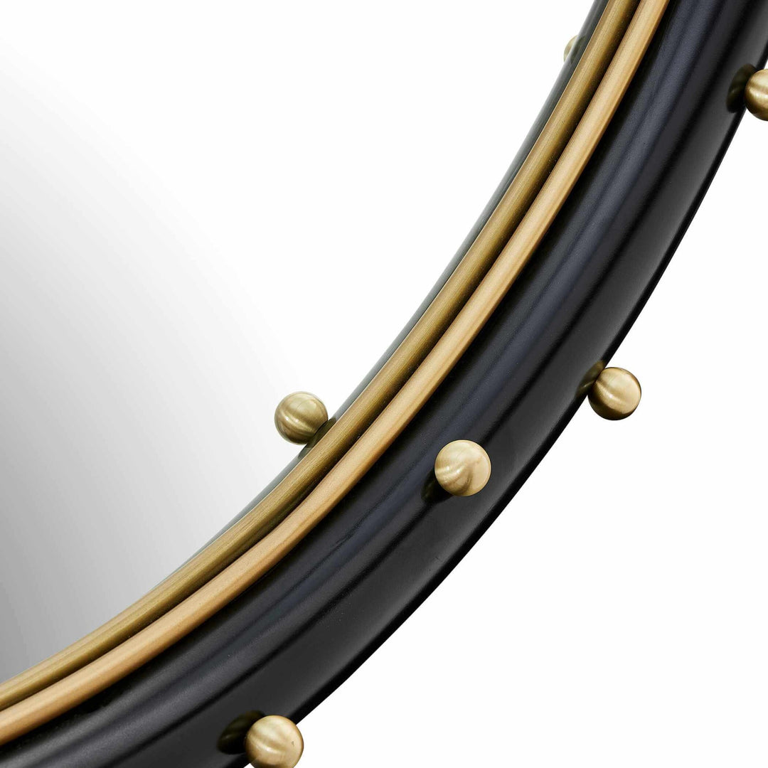 Helia Brass Round Mirror