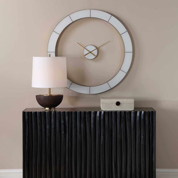 Ivory Halo Minimalist Wall Clock