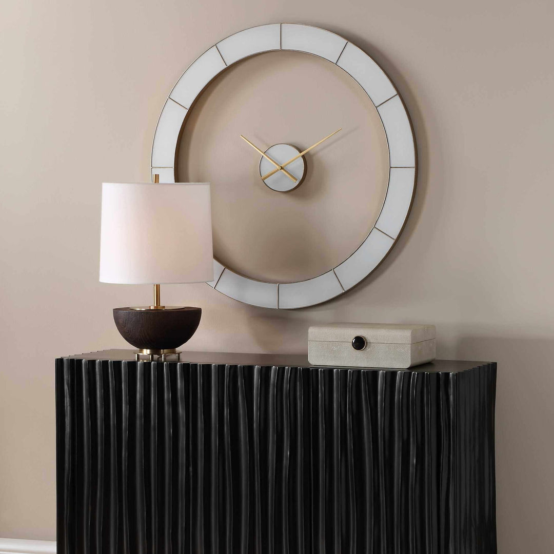 Ivory Halo Minimalist Wall Clock
