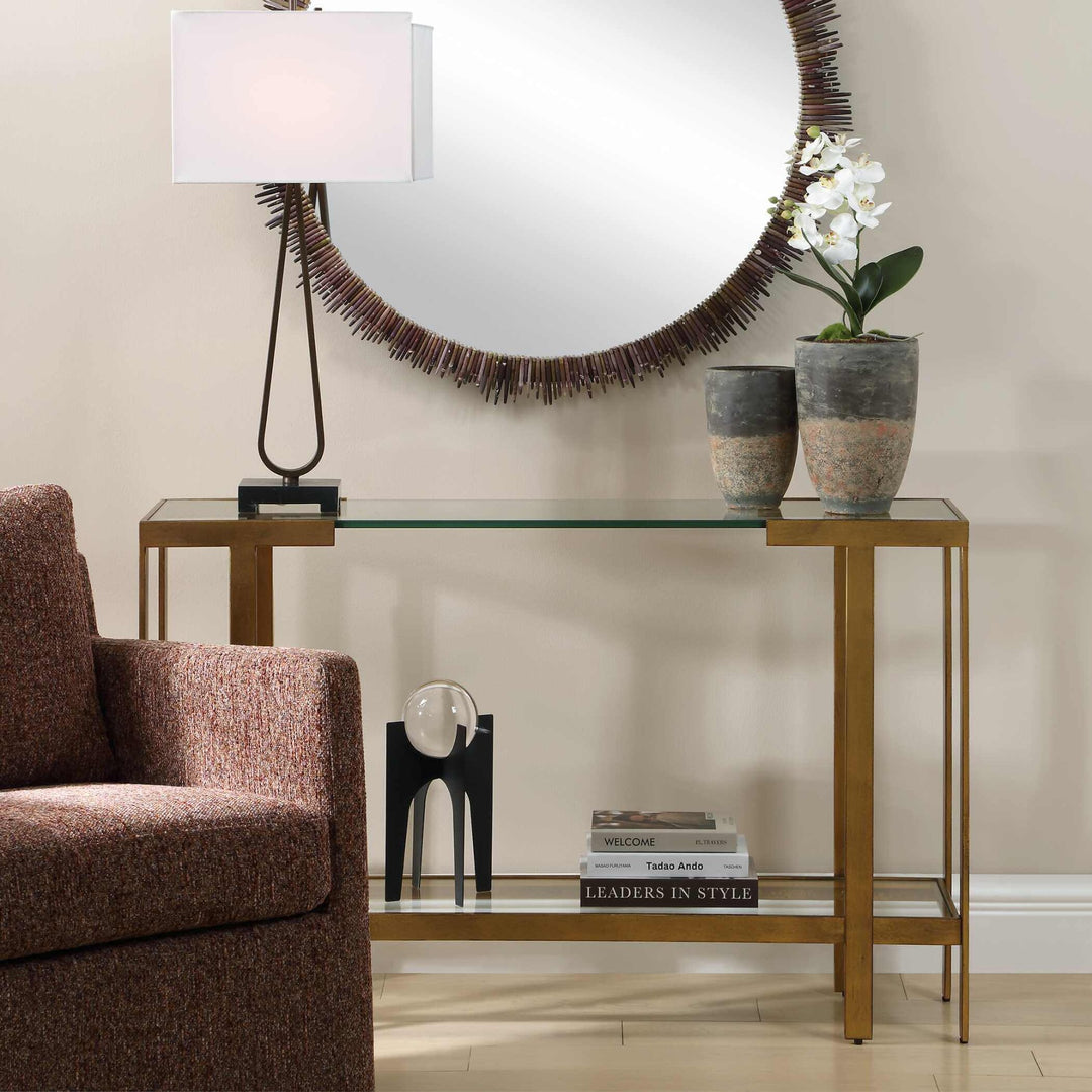 Kendrick Glass Console Table