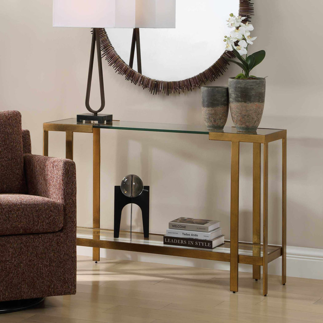 Kendrick Glass Console Table