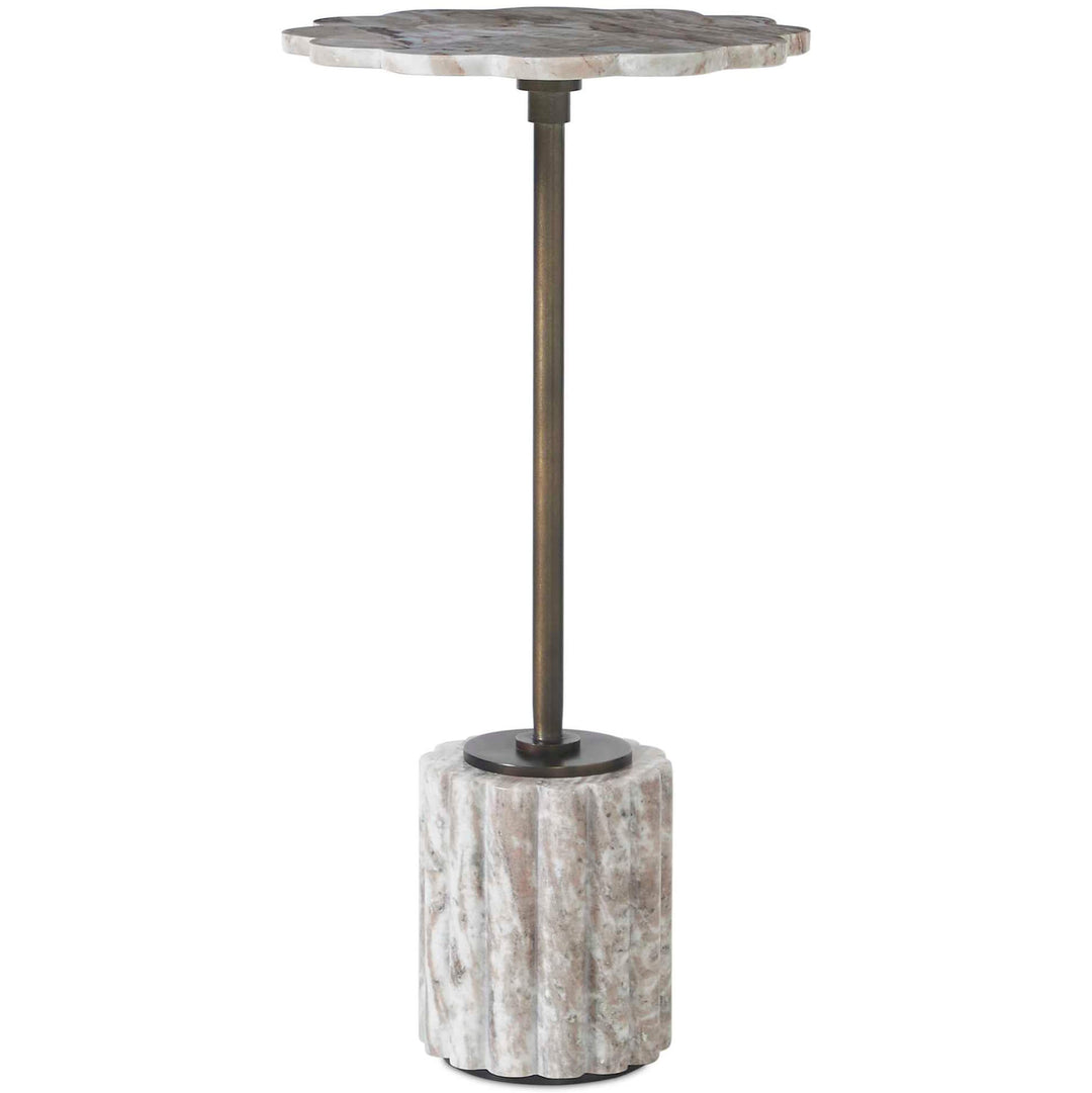 Lana Scalloped Marble Drink Table