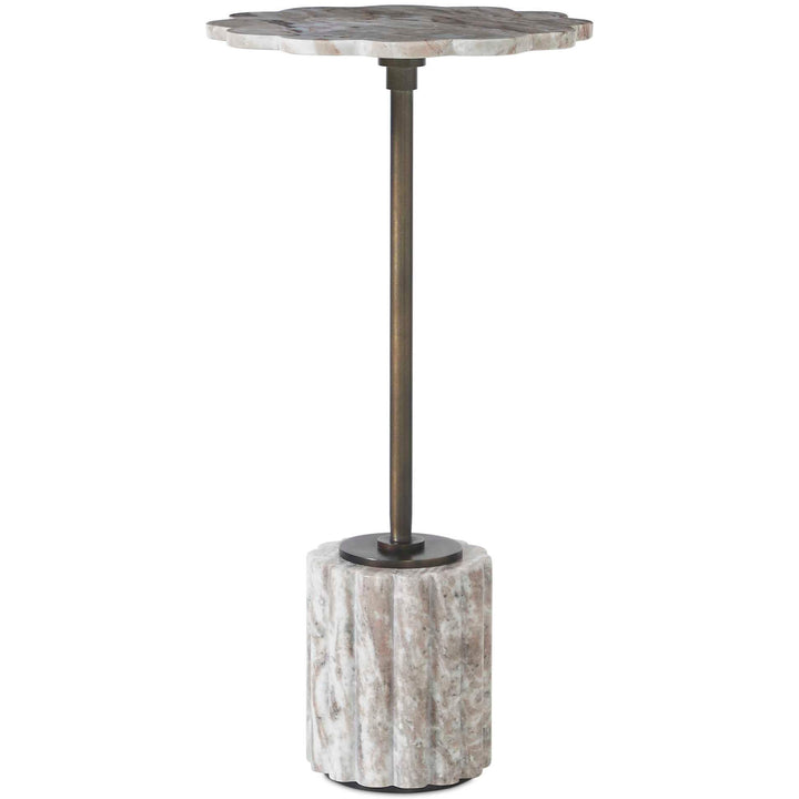 Lana Scalloped Marble Drink Table