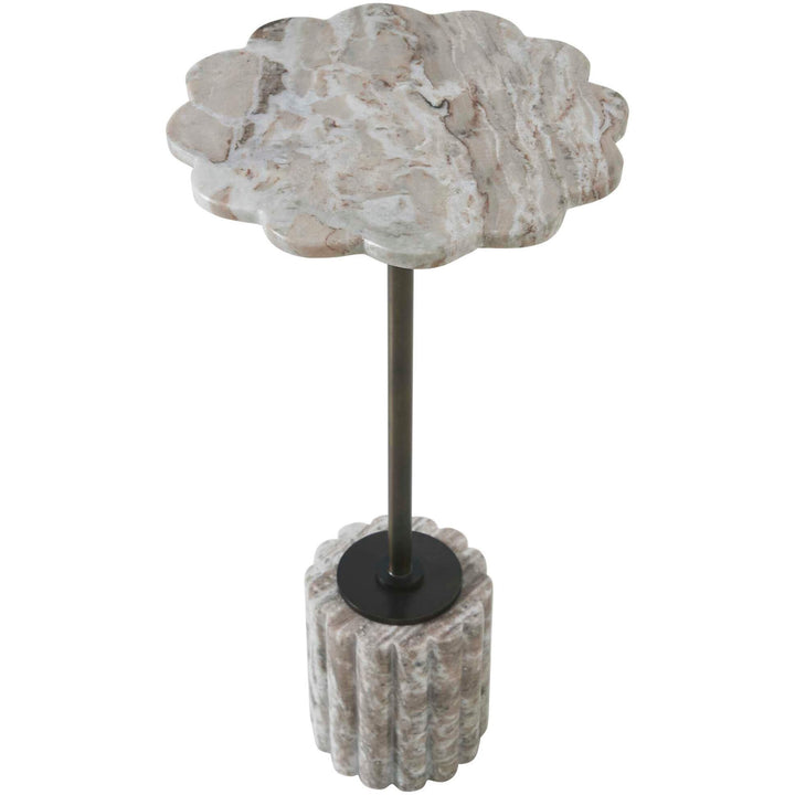 Lana Scalloped Marble Drink Table