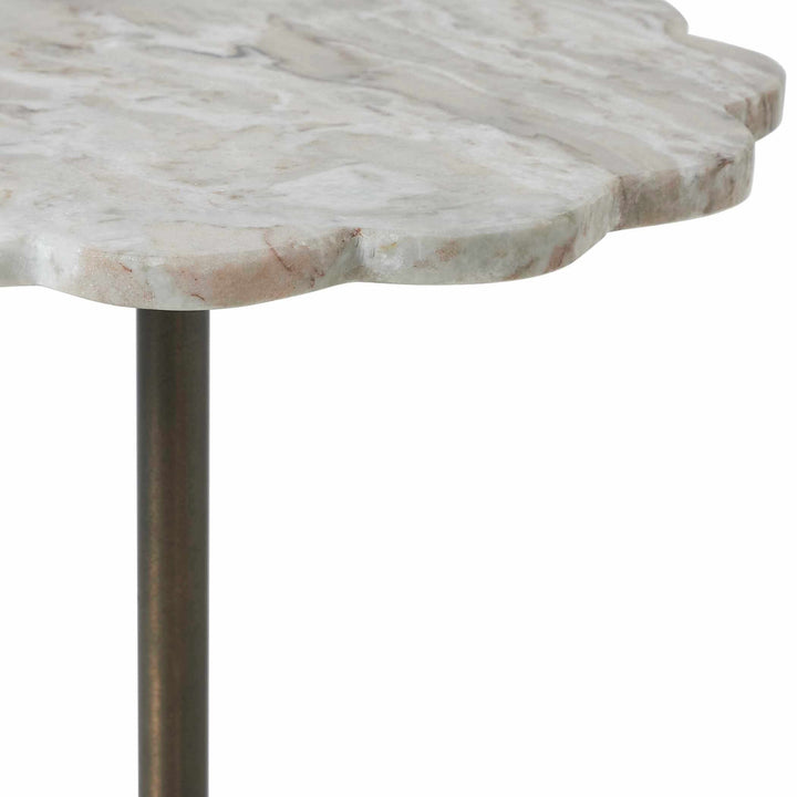 Lana Scalloped Marble Drink Table