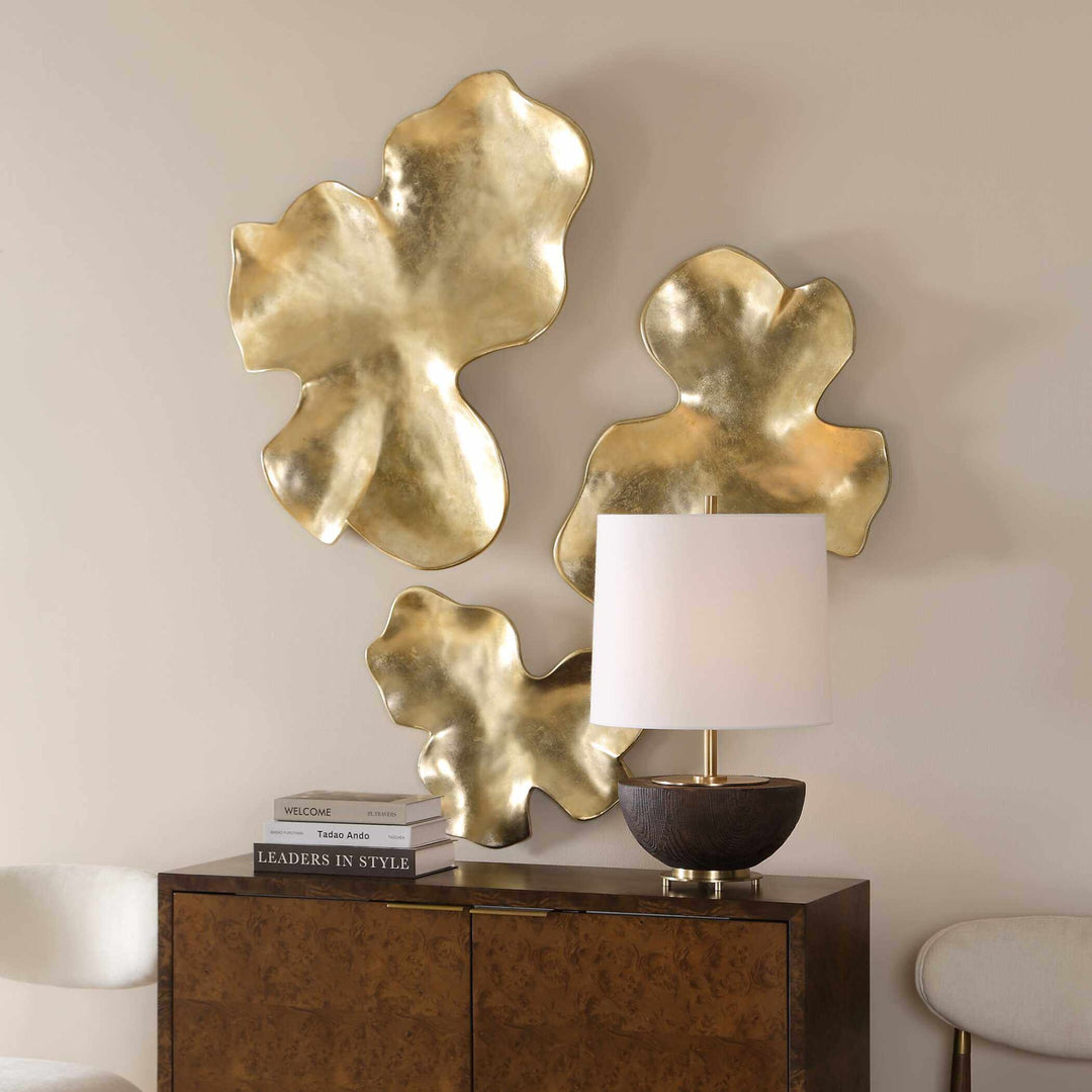 Lumina Set of 3 Gold Wall Décor