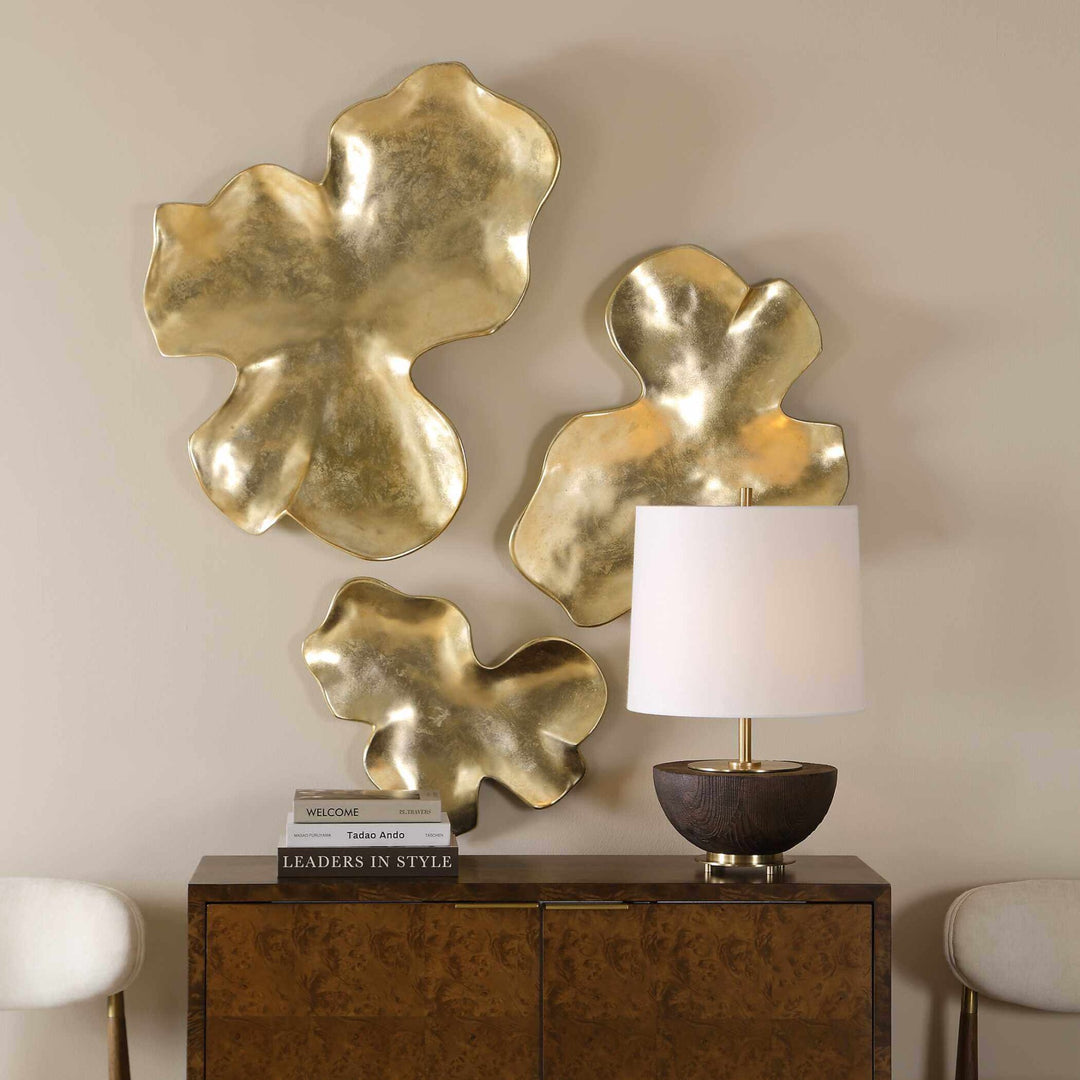 Lumina Set of 3 Gold Wall Décor
