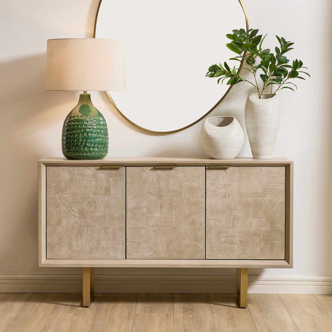 Maeva 3 Door Light Wood Cabinet