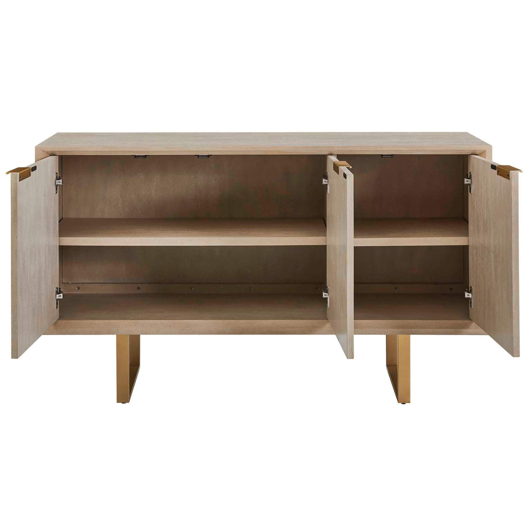 Maeva 3 Door Light Wood Cabinet