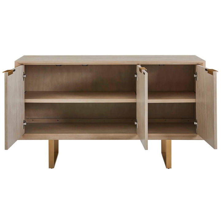 Maeva 3 Door Light Wood Cabinet