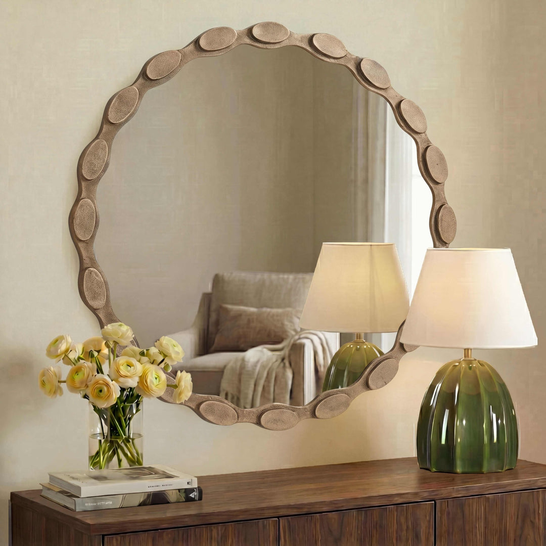 Marietta Round Brass Mirror