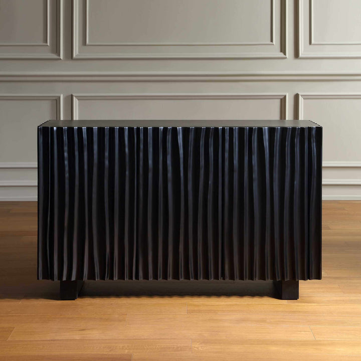 Mercado Black 3 Door Cabinet