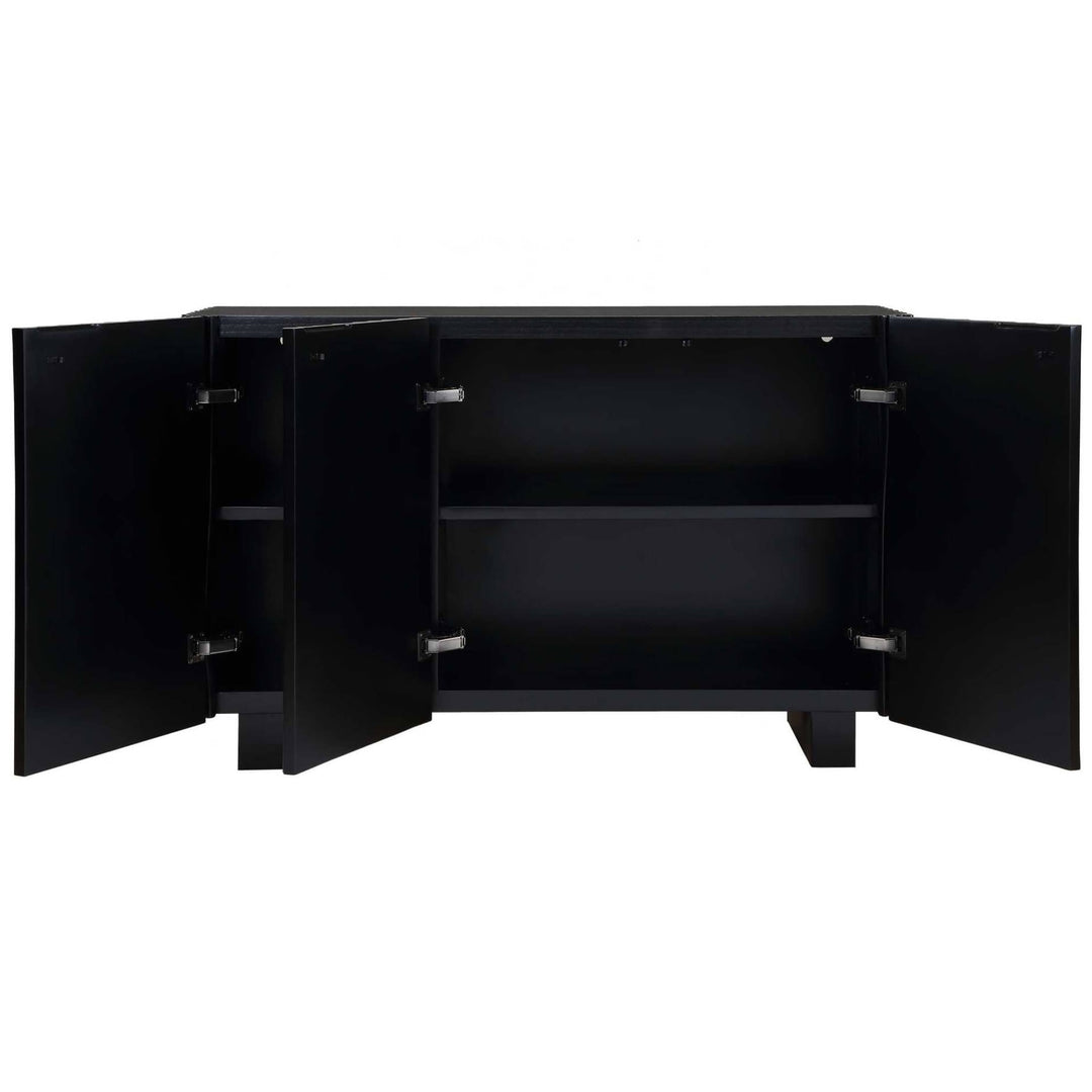 Mercado Black 3 Door Cabinet