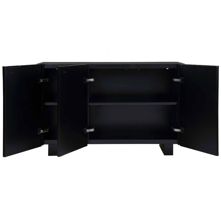 Mercado Black 3 Door Cabinet