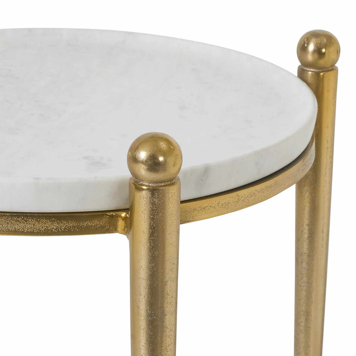 Nahunta Antique Brass Side Table