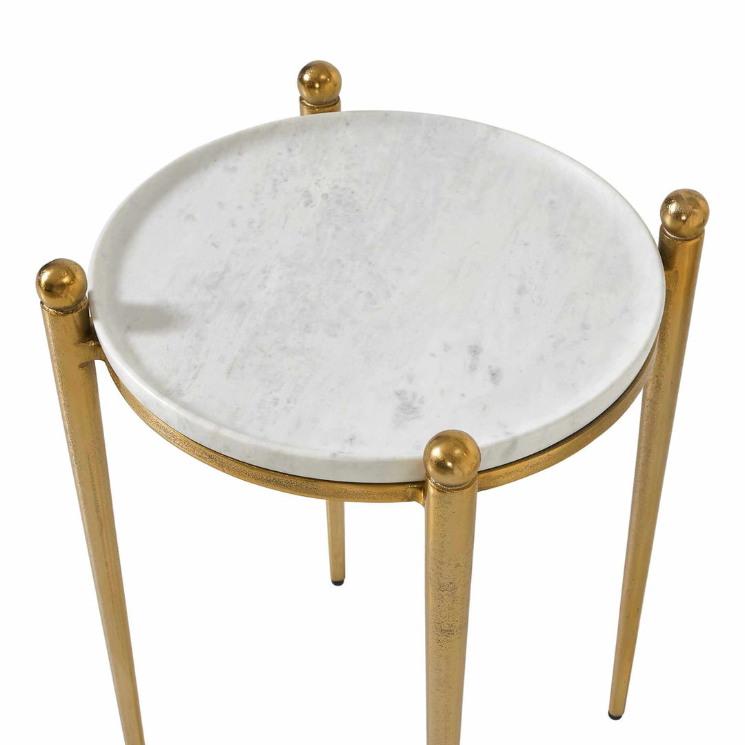 Nahunta Antique Brass Side Table