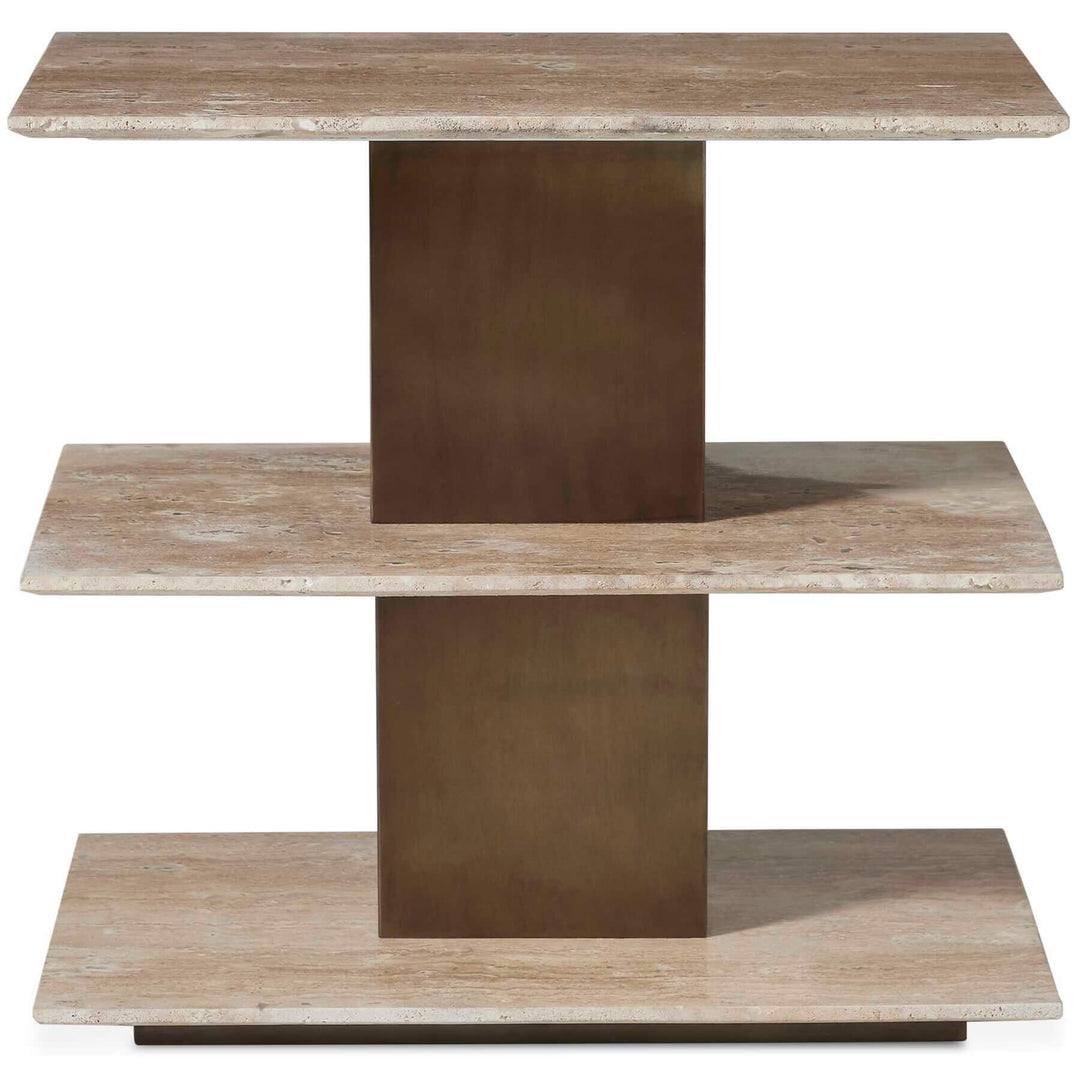 Travertini 3 Tiered Accent Table