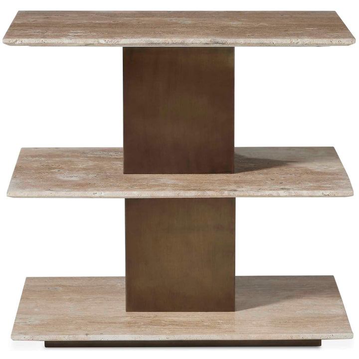 Travertini 3 Tiered Accent Table