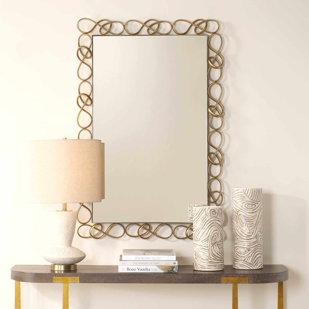 Twist It Antique Brass Mirror