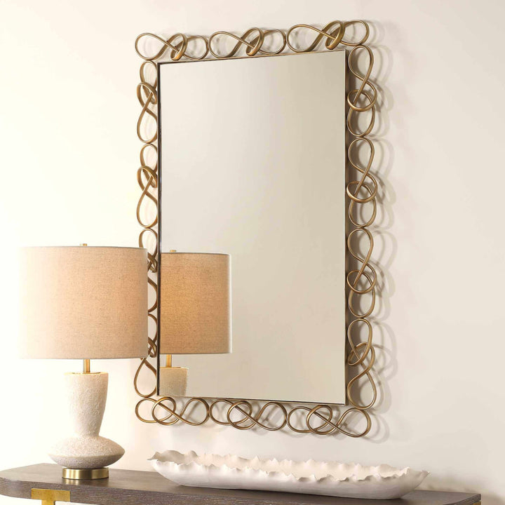Twist It Antique Brass Mirror
