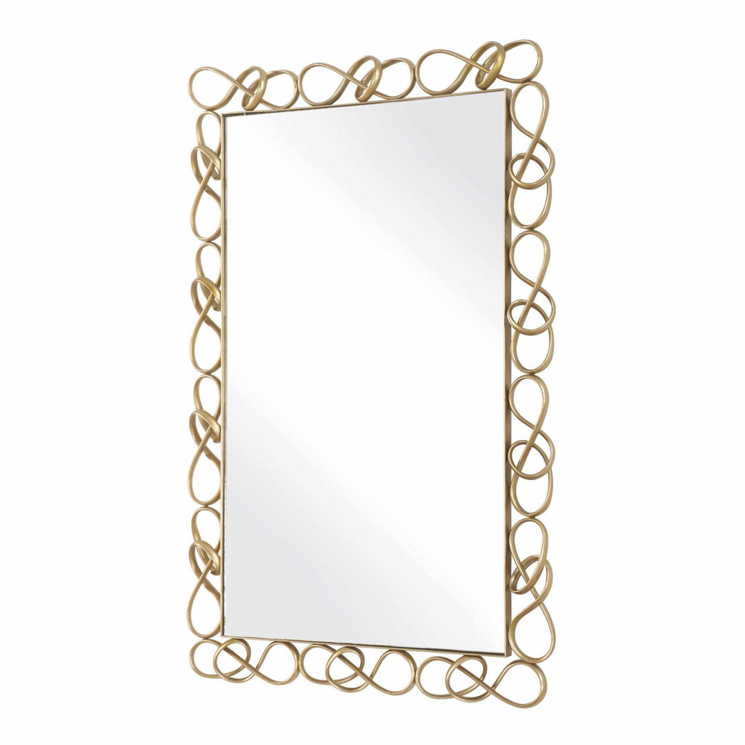 Twist It Antique Brass Mirror