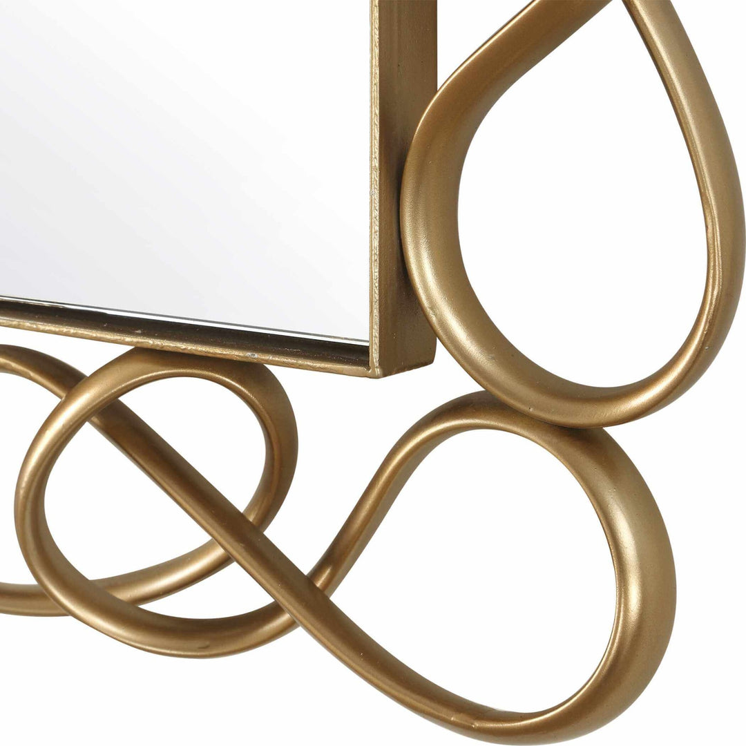 Twist It Antique Brass Mirror