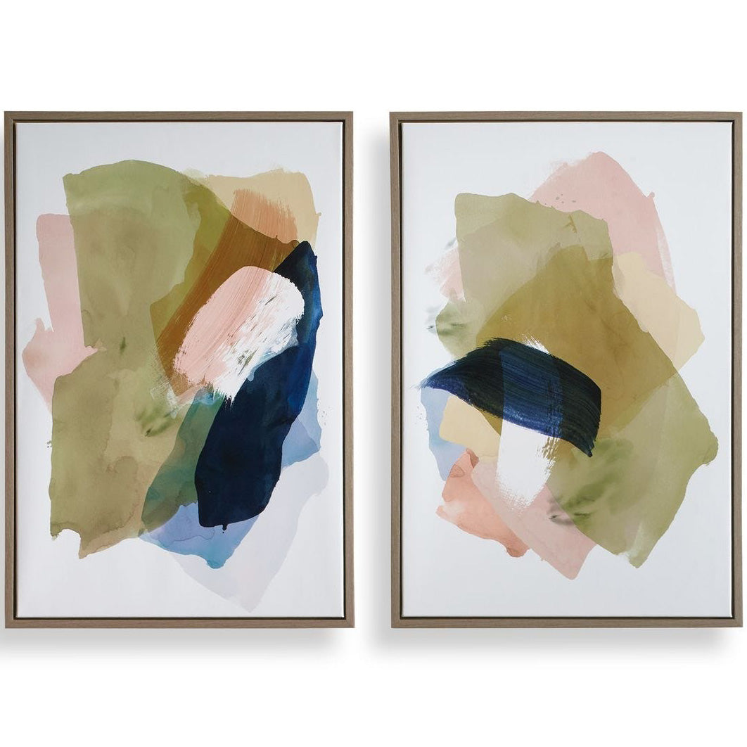 Abstract Afternoon Set of 2 Framed Canvases