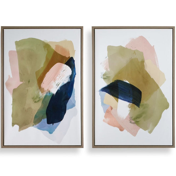 Abstract Afternoon Set of 2 Framed Canvases