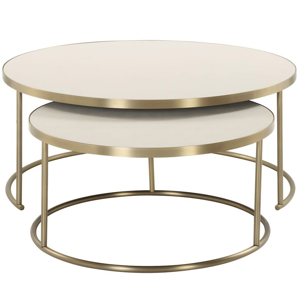 Aragon Set of 2 Nesting Coffee Tables - White