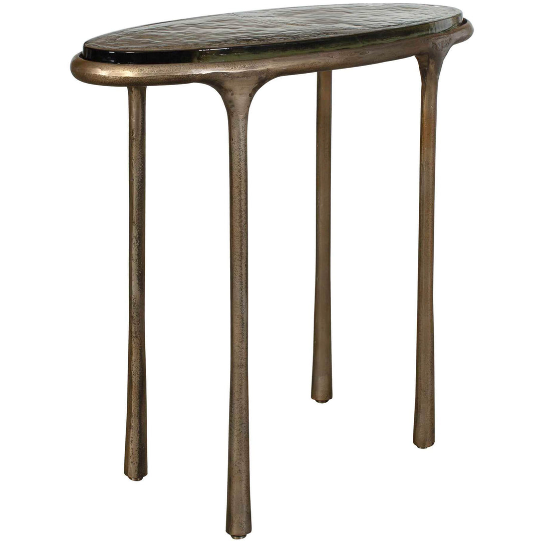 Ata Oval Side Table - Brass