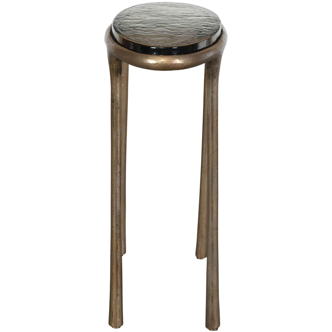 Ata Oval Side Table - Brass