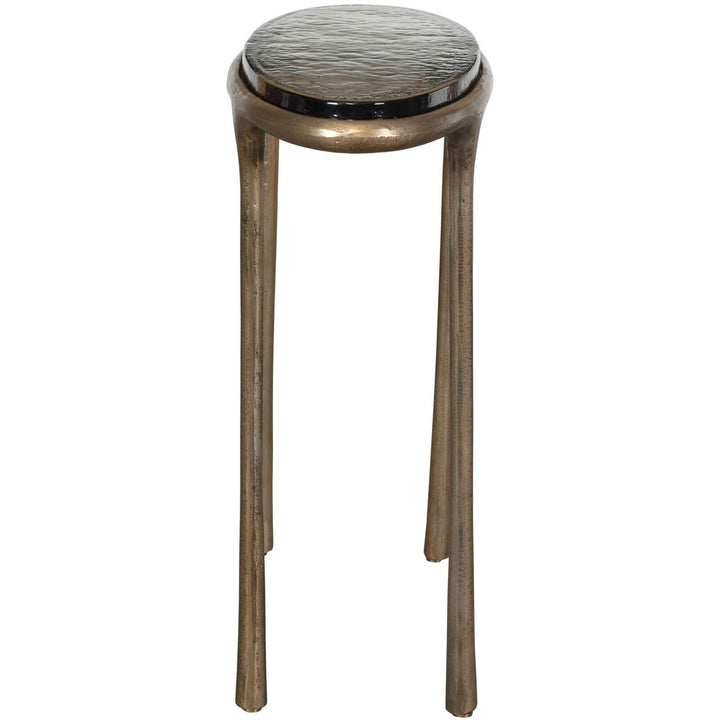 Ata Oval Side Table - Brass
